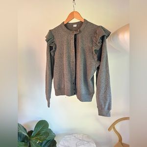 Clare V snap cardigan size M Grey